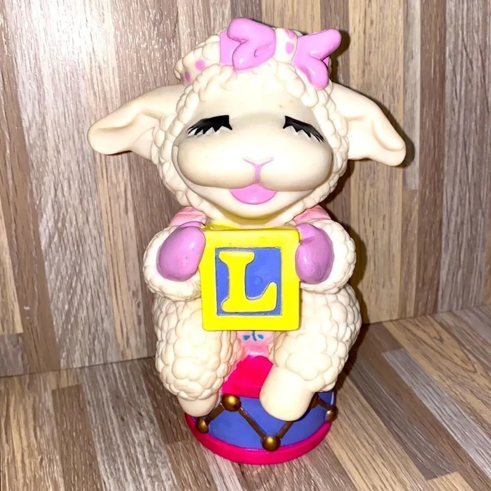Lamb Chop plastic piggy bank By Happiness Express Vintage Shari Lewis puppet